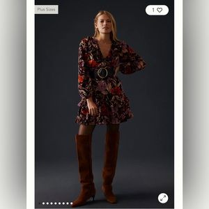 NWT Anthropologie Pilcro Corduroy Tiered Dress size S